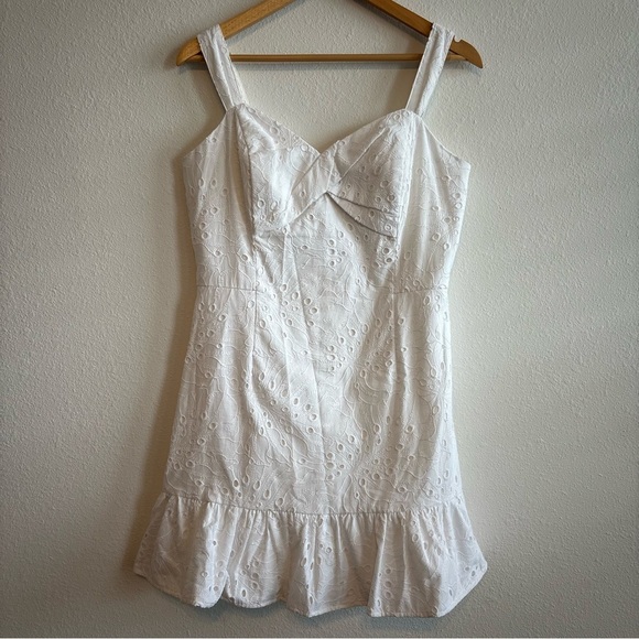 NWT Lily Pulitzer Rocko Eyelet Romper Ruffled Skirt 100% Cotton White Size 10 - Picture 4 of 14